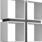 71" White Wood Eight Tier Cube Bookcase