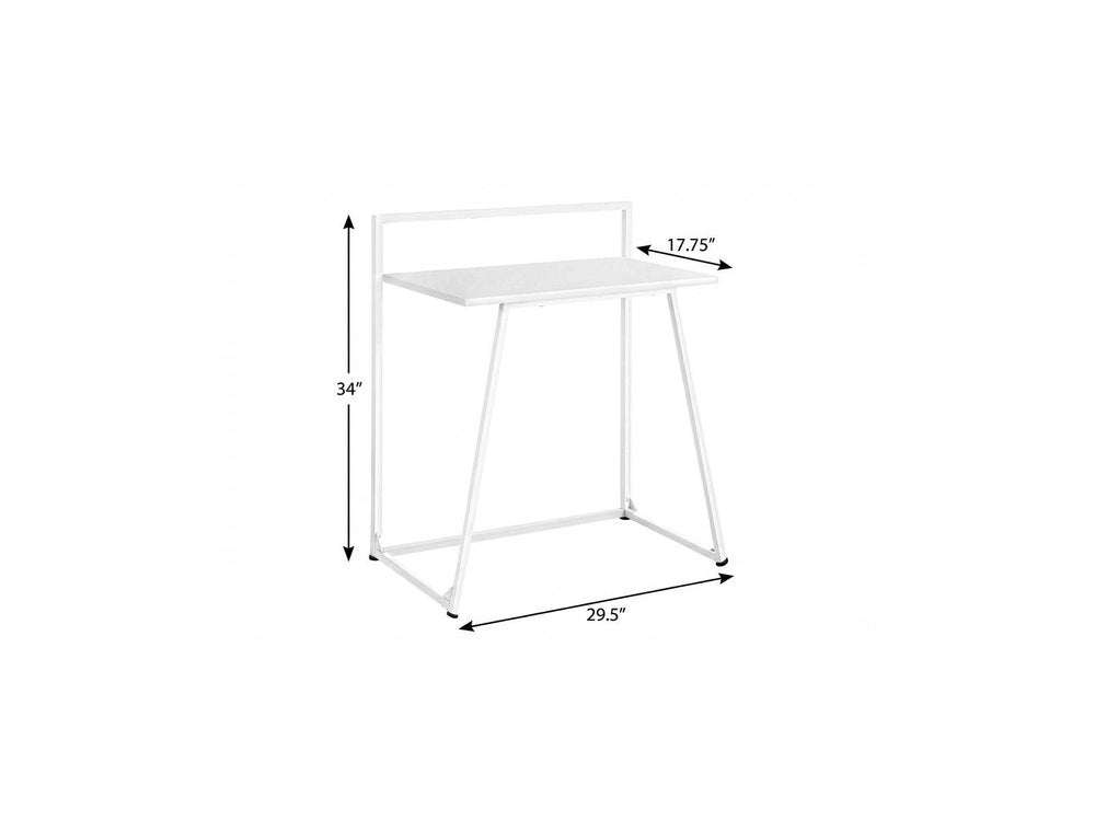 30" White and Gray Computer Desk