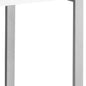 60" White and Silver Computer Desk With Two Drawers