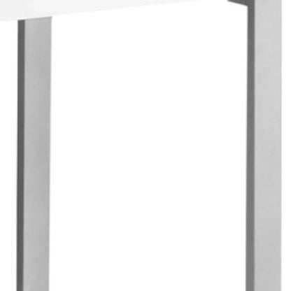60" Taupe and Silver Computer Desk With Two Drawers