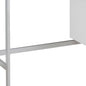 47" White and Silver Computer Desk With Two Drawers