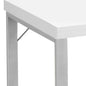 24" White and Silver Computer Desk