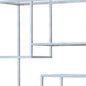 72" Silver And Clear Metal and Glass Nine Tier Etagere Bookcase