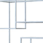 72" Silver And Clear Metal and Glass Nine Tier Etagere Bookcase