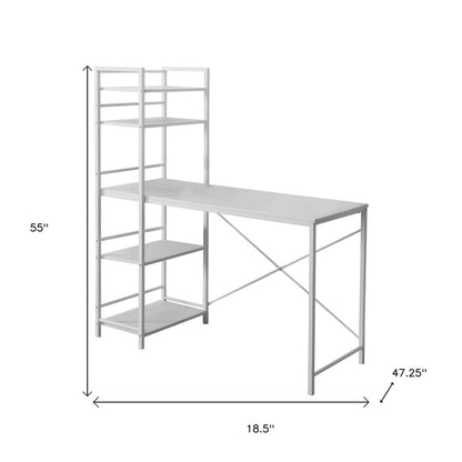 19" White Computer Desk