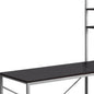 47" Dark Brown and Silver Computer Desk
