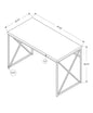 47" Taupe and Silver Computer Desk