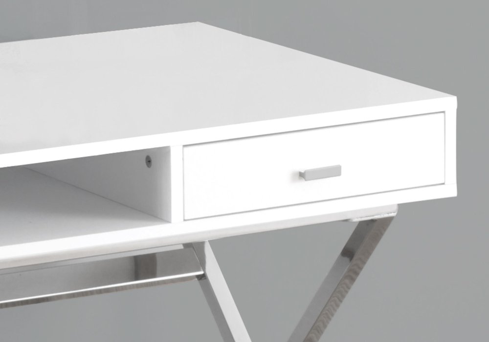 47" Brown and Black Computer Desk With Two Drawers