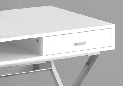 47" Brown and Black Computer Desk With Two Drawers