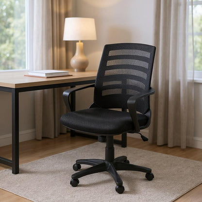 Black Swivel Rolling Office Chair