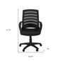 Black Adjustable Height Swivel Rolling Office Chair