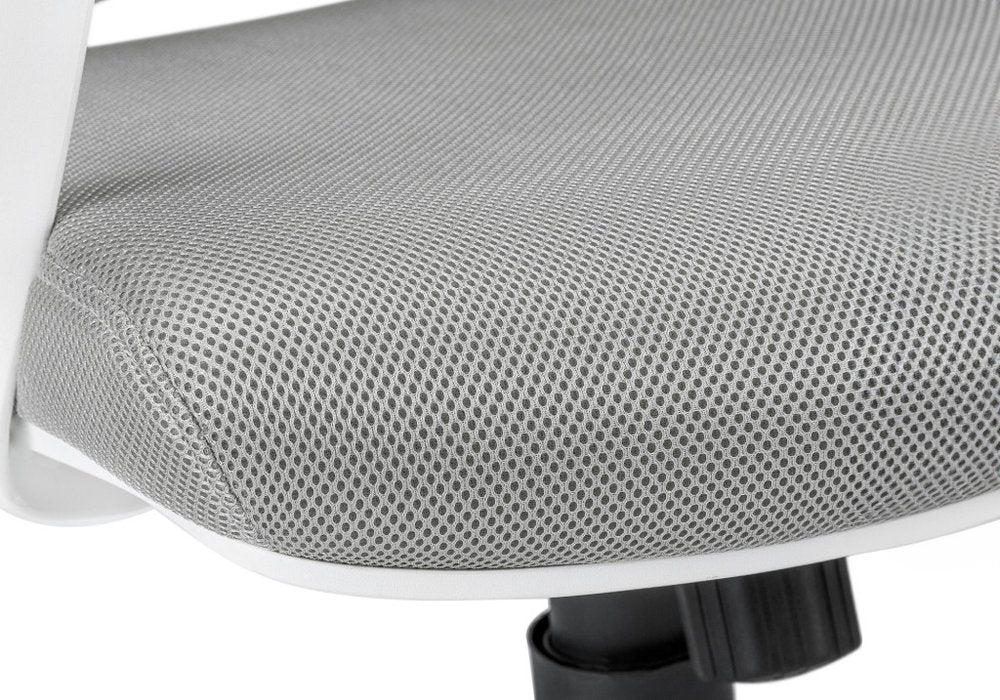 Black Polyester Seat Swivel Adjustable Task Chair Mesh Back Plastic Frame