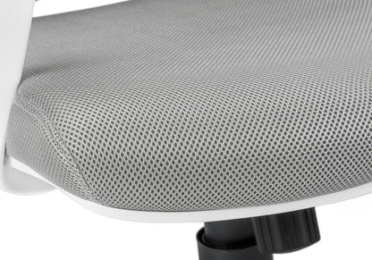 Black Polyester Seat Swivel Adjustable Task Chair Mesh Back Plastic Frame