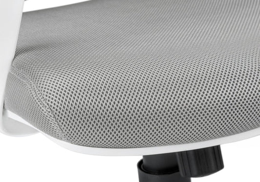 Black Polyester Seat Swivel Adjustable Task Chair Mesh Back Plastic Frame
