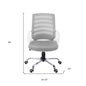 Black Adjustable Height Swivel Rolling Office Chair