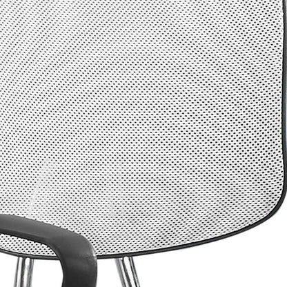 Gray White and Black Adjustable Height Swivel Rolling Office Chair