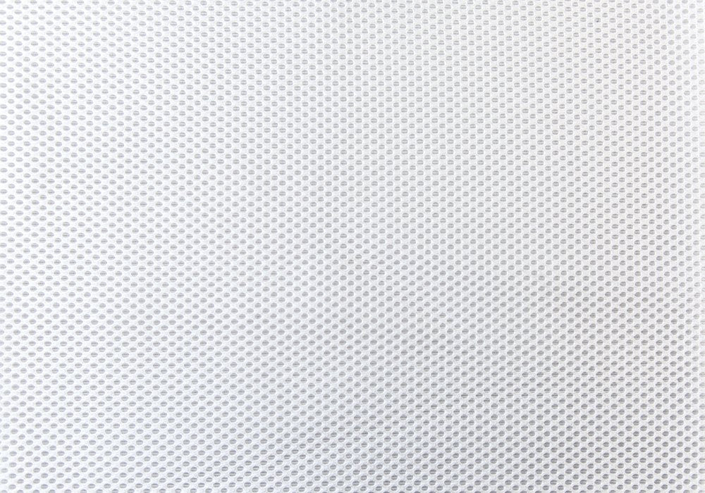 White Polyester Seat Swivel Adjustable Task Chair Mesh Back Plastic Frame