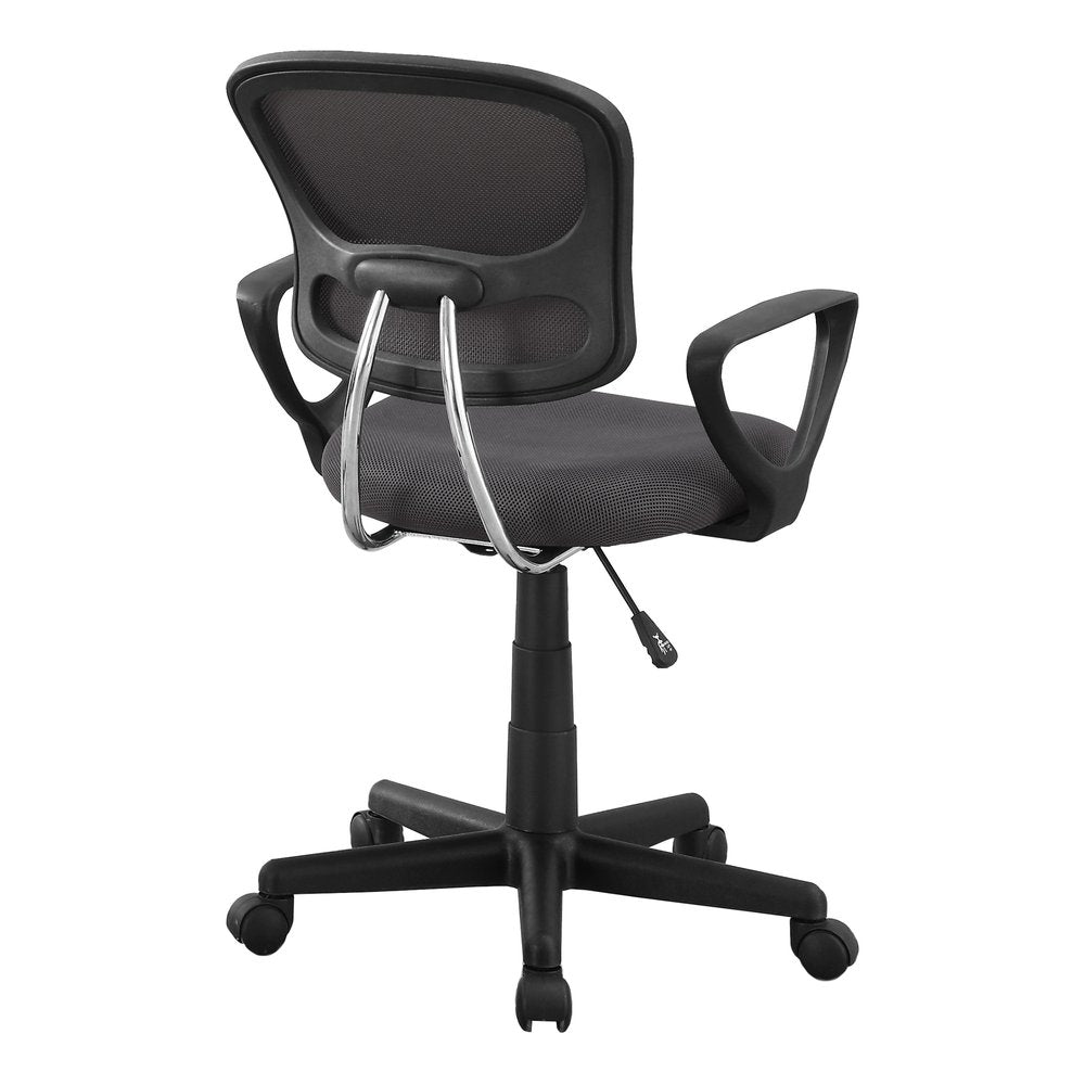 Gray White and Black Adjustable Height Swivel Rolling Office Chair