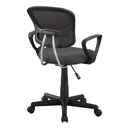 Gray White and Black Adjustable Height Swivel Rolling Office Chair