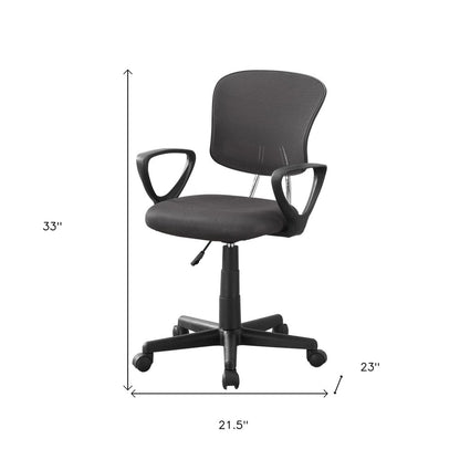 Gray White and Black Adjustable Height Swivel Rolling Office Chair