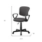 Gray White and Black Adjustable Height Swivel Rolling Office Chair