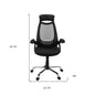 Black and Silver Adjustable Height Swivel Rolling Office Chair