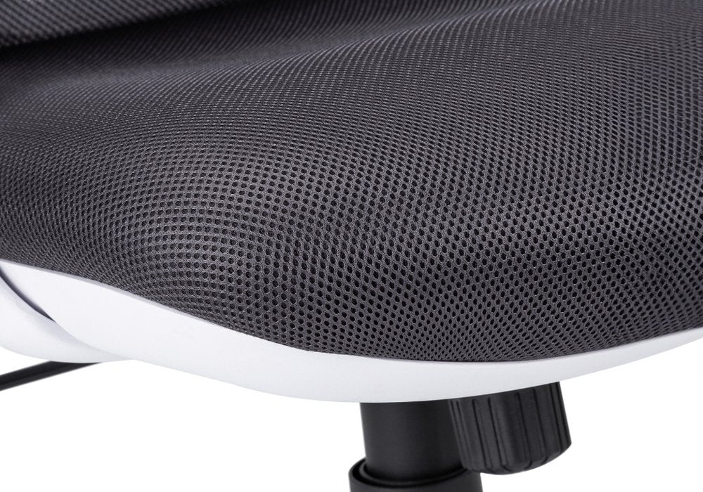 Gray Black and Silver Adjustable Height Swivel Rolling Executive Office Chair