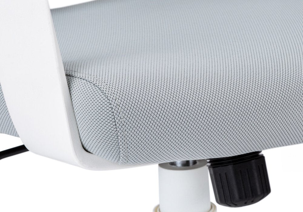 Gray Fabric Tufted Seat Swivel Adjustable Executive Chair Fabric Back Plastic Frame