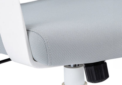 Gray Fabric Tufted Seat Swivel Adjustable Executive Chair Fabric Back Plastic Frame