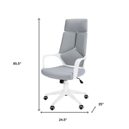 Black Adjustable Height Swivel Rolling Executive Office Chair