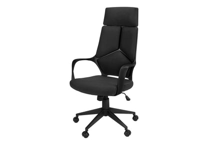 Black Adjustable Height Swivel Rolling Executive Office Chair