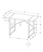 49" White and Black Computer Desk