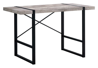 24" Taupe and Black Computer Desk