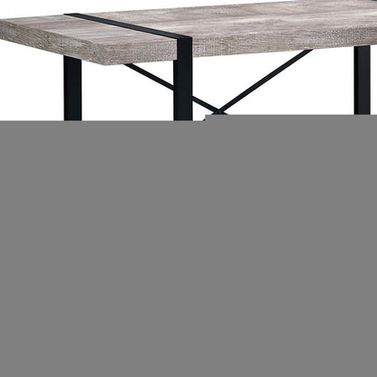 49" Taupe and Black Computer Desk