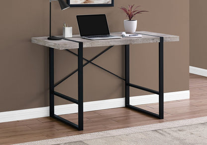 24" Taupe and Black Computer Desk