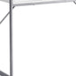 48" White and Silver Computer Desk With Two Drawers