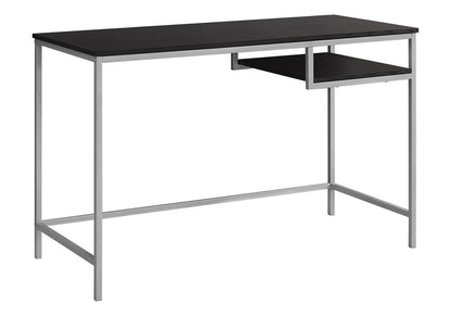 48" Taupe and Black Wood and Iron Computer Desk