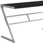 48" White and Silver Computer Desk