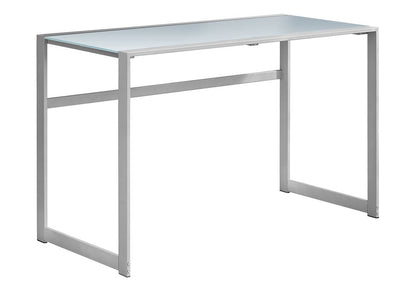 48" Black Glass Computer Desk