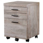 25.25" Particle Board And Mdf Filing Cabinet With 3 Drawers