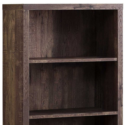 48" Gray Wood Four Tier Bookcase