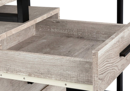 47" Gray and Black Computer Desk With Three Drawers