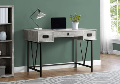 24" Brown and Black Computer Desk With Two Drawers