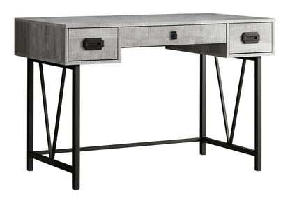 24" Brown and Black Computer Desk With Two Drawers