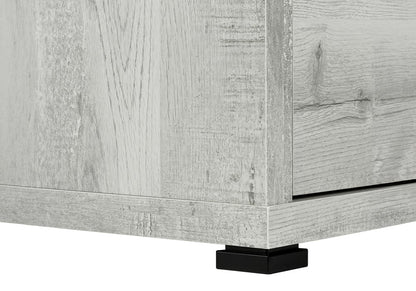 47" Gray L Shape Computer Desk With Three Drawers