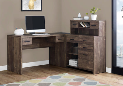 24" Gray and Black Computer Desk With Three Drawers
