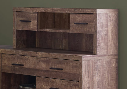 24" Gray and Black Computer Desk With Three Drawers