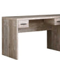 24" Gray and Black Computer Desk With Three Drawers