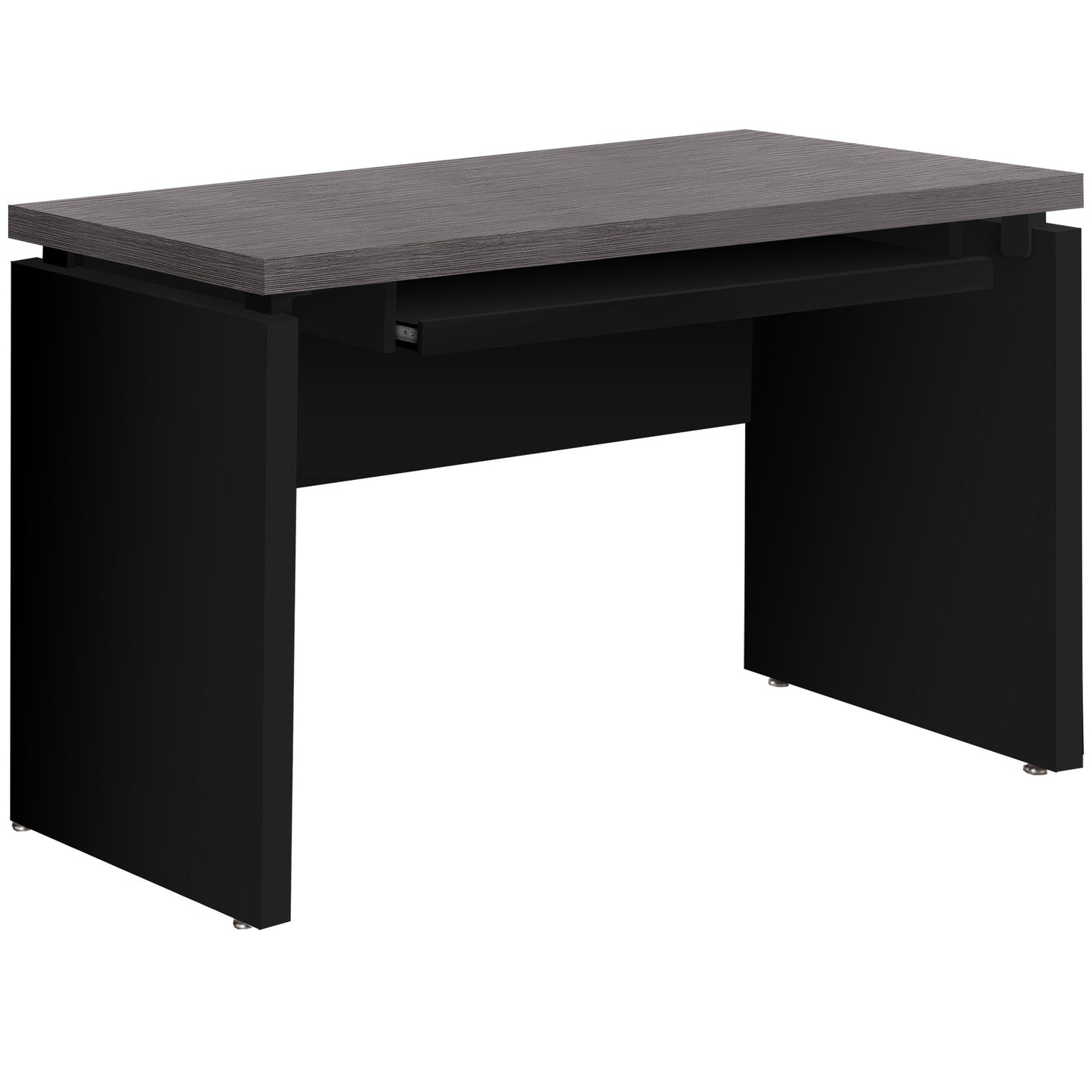 24" Gray and Black Computer Desk