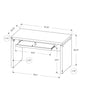 24" Gray and Black Computer Desk